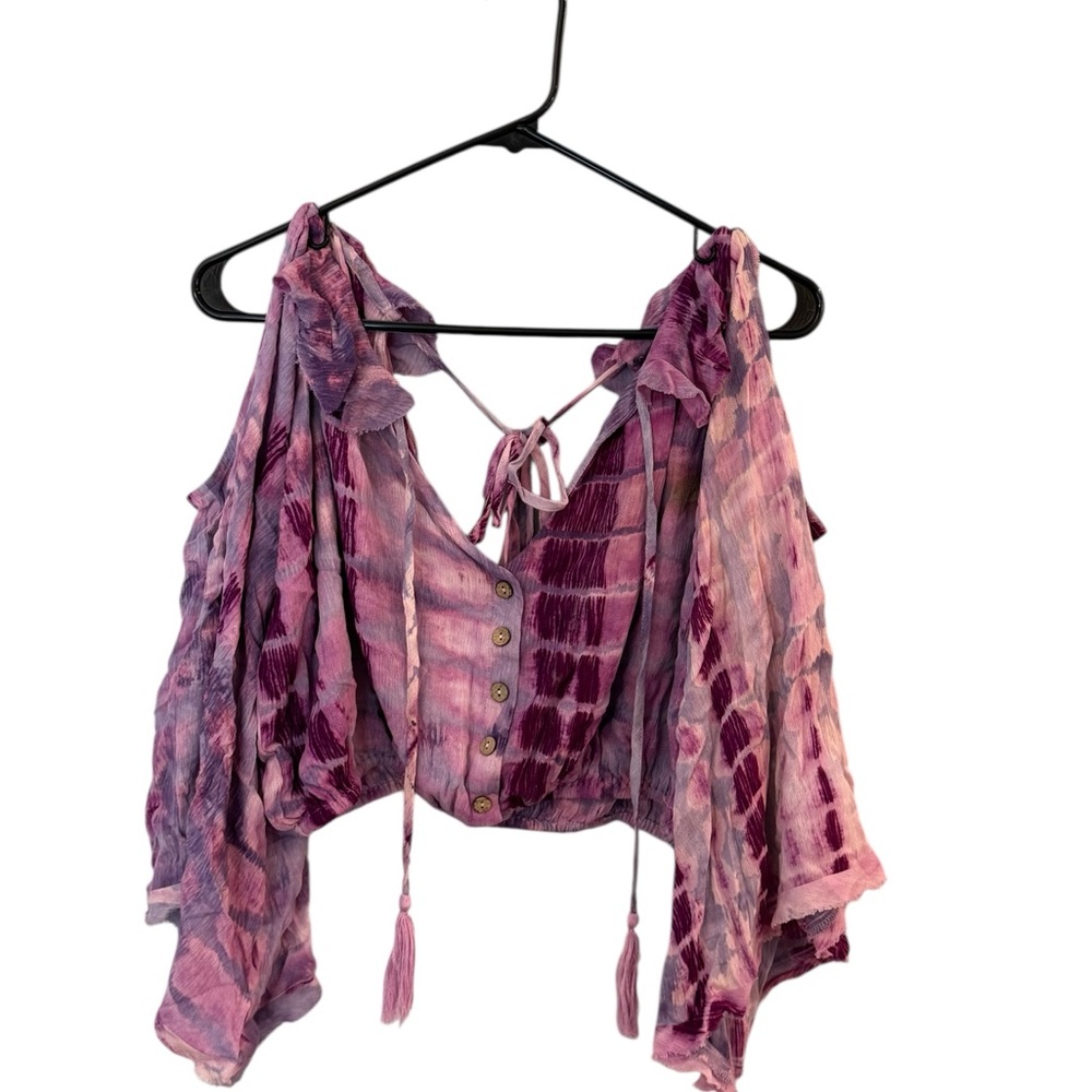 Vici Stylish Purple Tie-Dye Women's Top